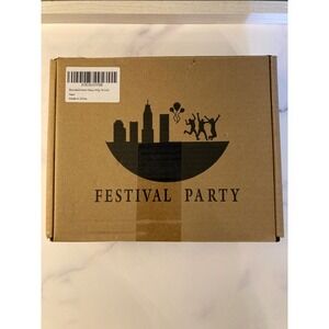 Festival Party Blonde Ombre Wavy Wig 14 inch Dark Roots Synthetic Hair with Cap